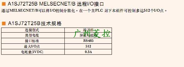 三菱Melsecnet遠(yuǎn)程接口模塊A1SJ72T25B